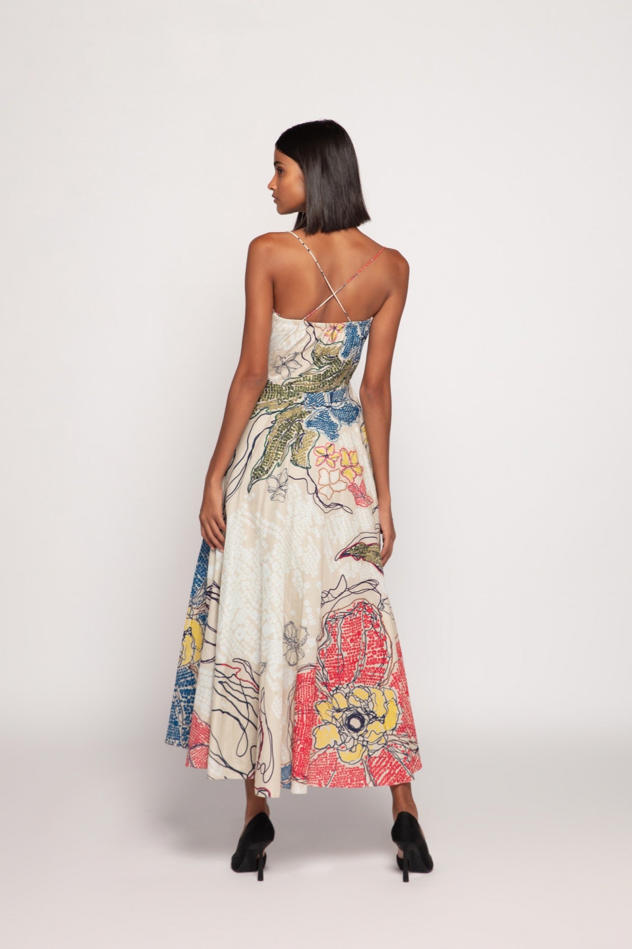 Periwinkle bandhni dress