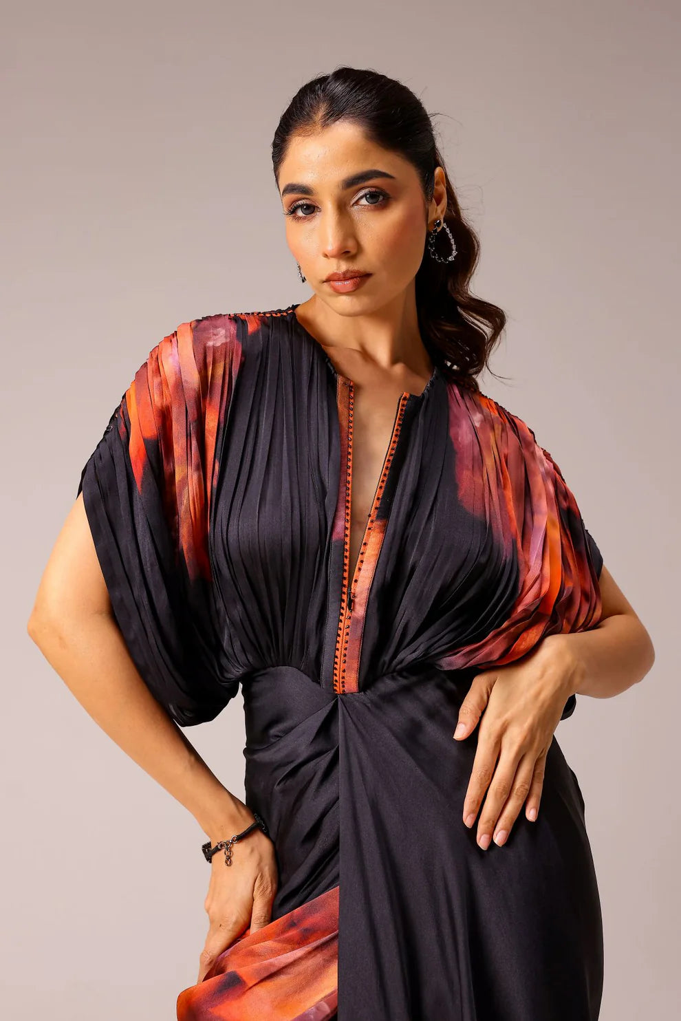 Sienna Kaftan Gown front zip