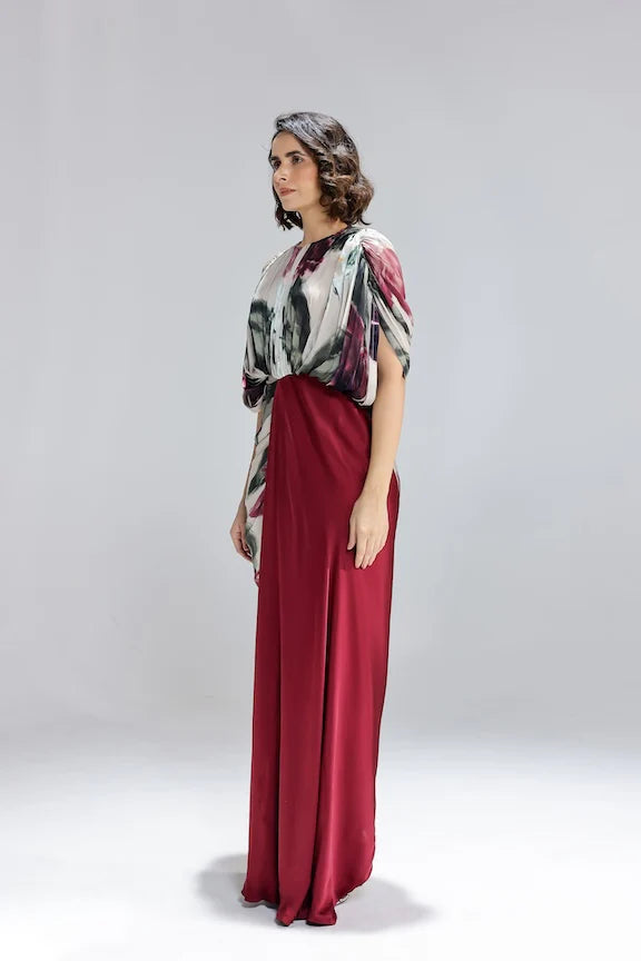 Ivy Gardenia Kaftan Gown Round neck
