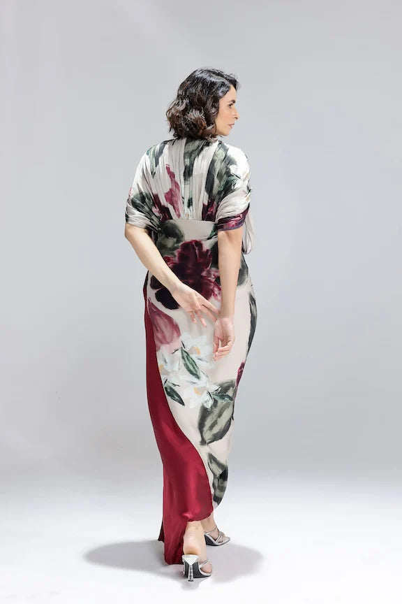 Ivy Gardenia Kaftan Gown Round neck
