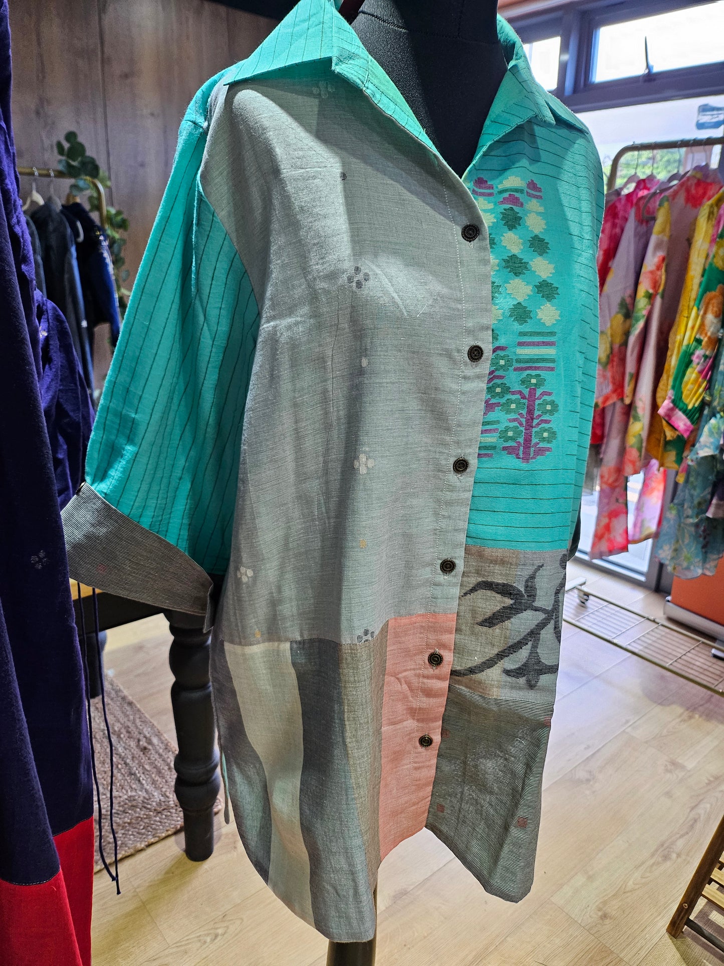 Green patch shirt