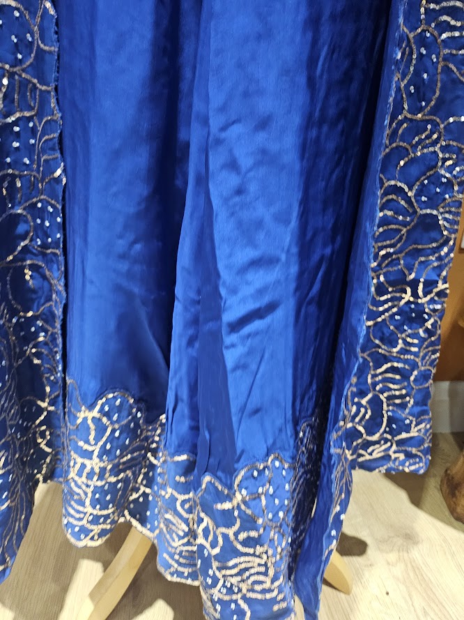 Blue pant cape set
