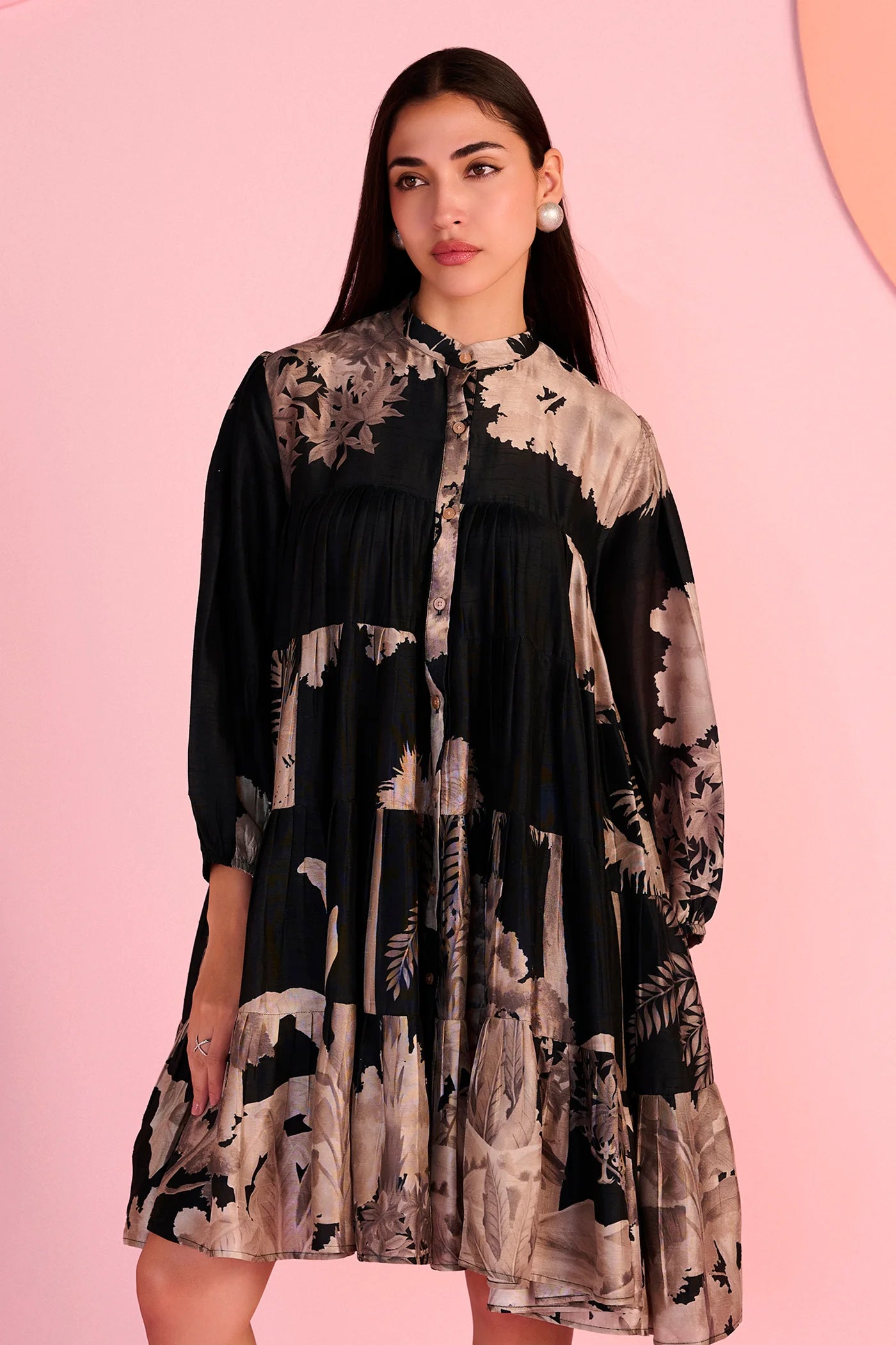 Black Elara short dress