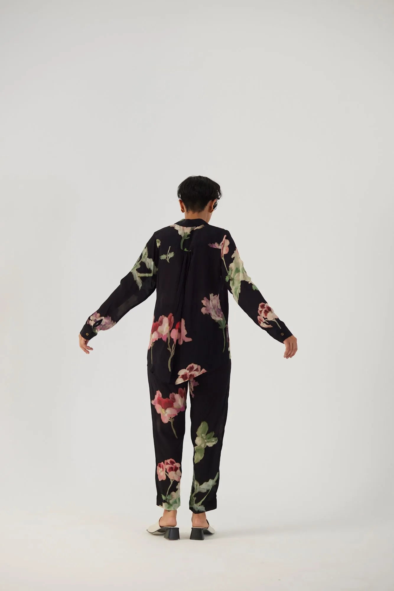 Juliet black crepe co-ord set