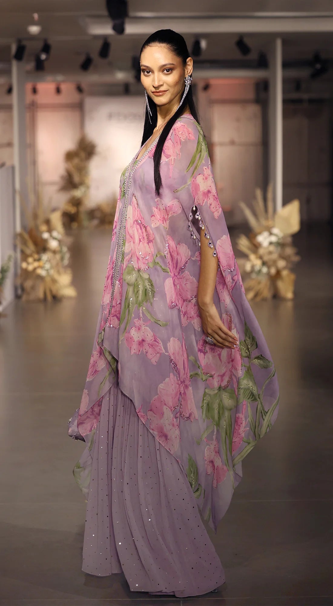 Lilac sharara set