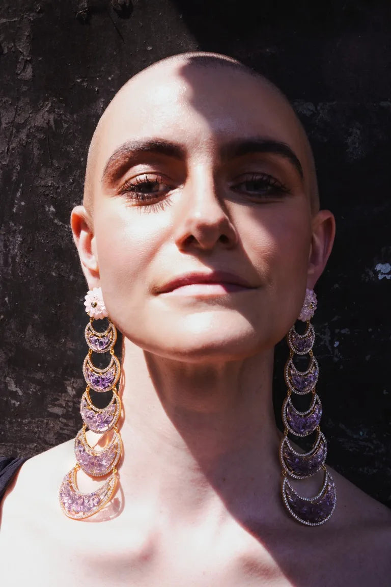 Chaaderhaat Amethyst earrings