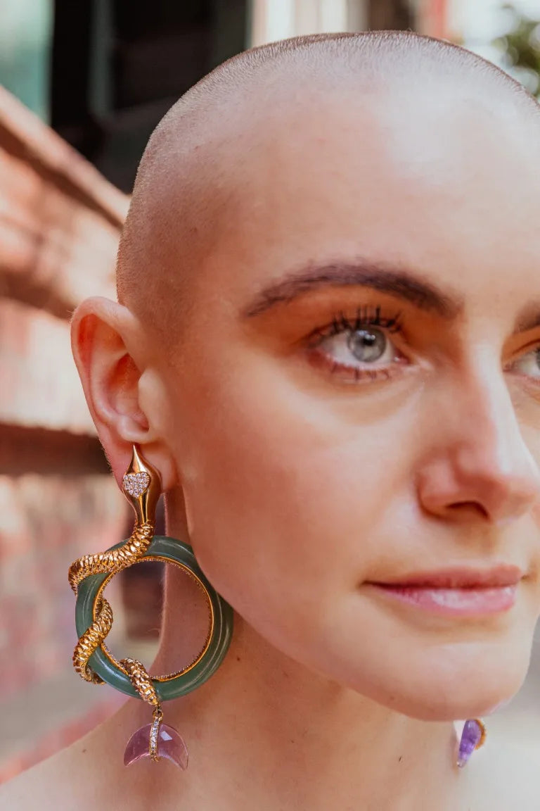 CCU cult green aventurine earrings