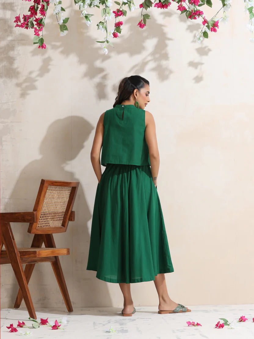Safi green skirt set