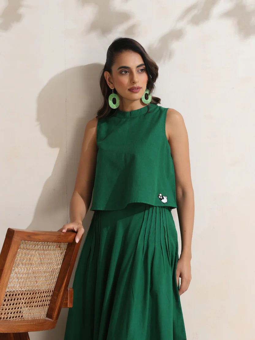 Safi green skirt set