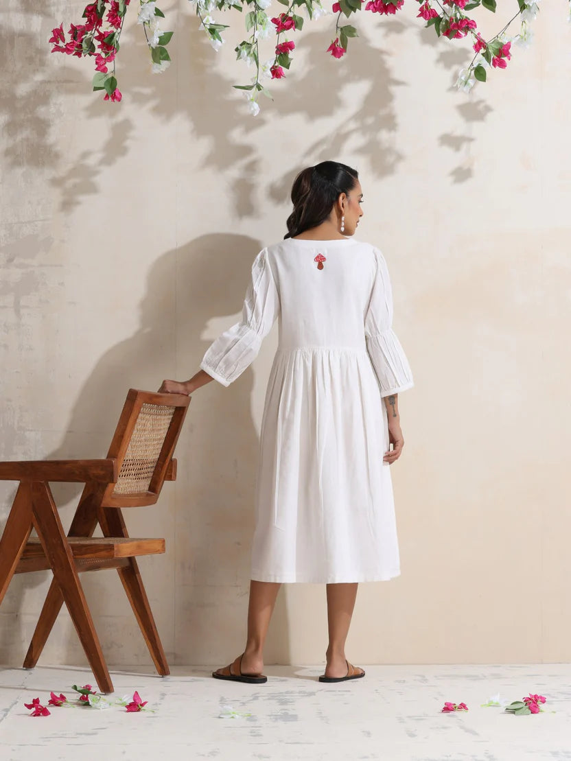 Dreamy white cotton dress