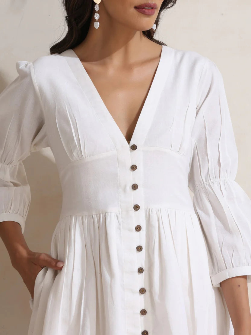 Dreamy white cotton dress
