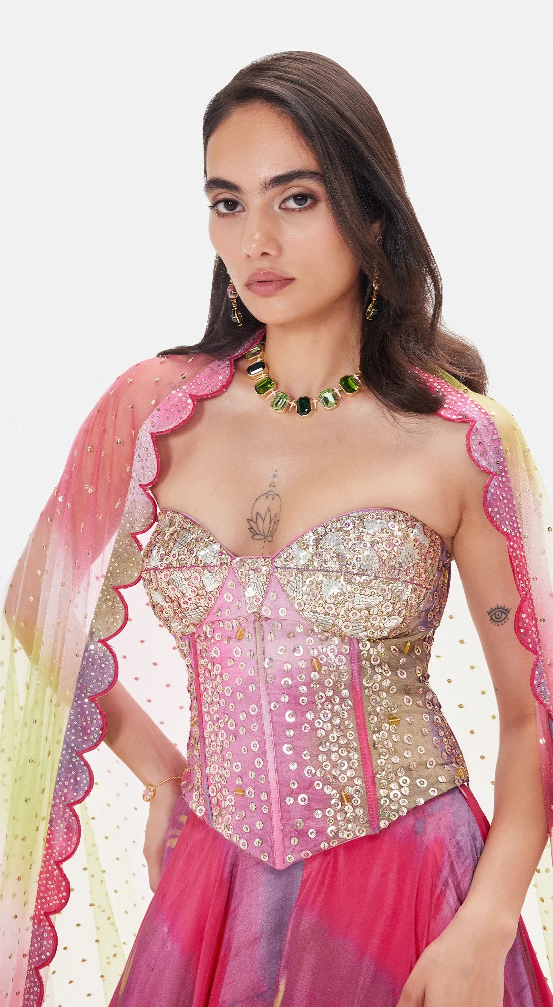 Iris lehenga cape set