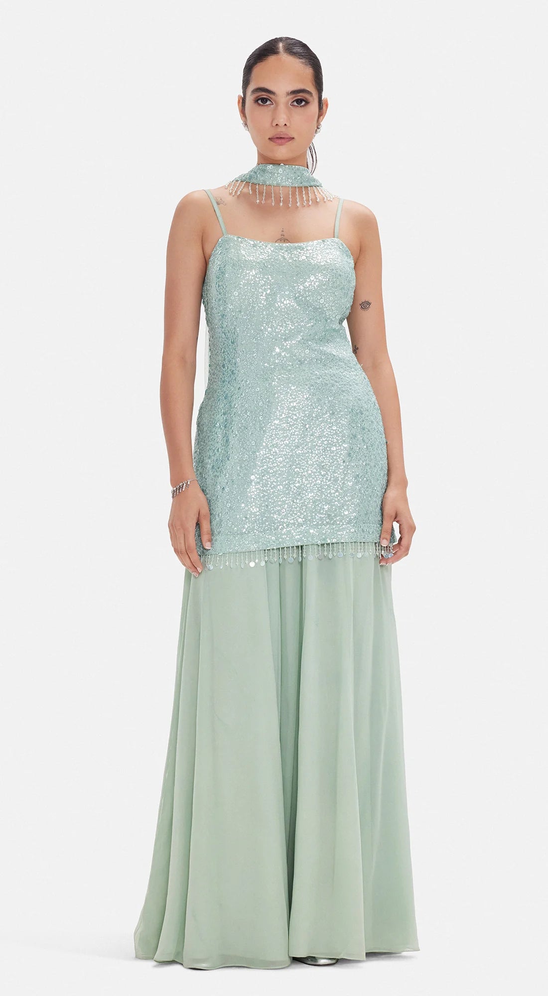 Minted nebula sharara set