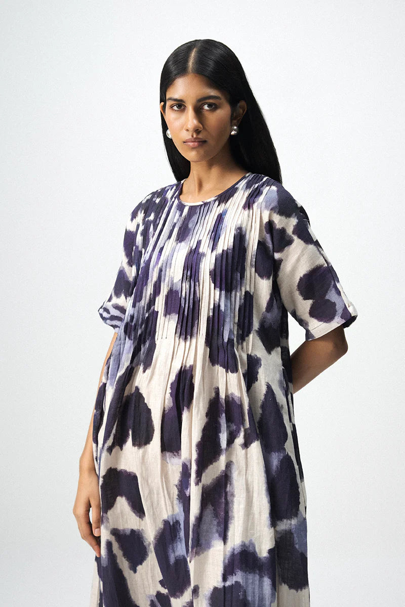 Samburu linen pintuck dress