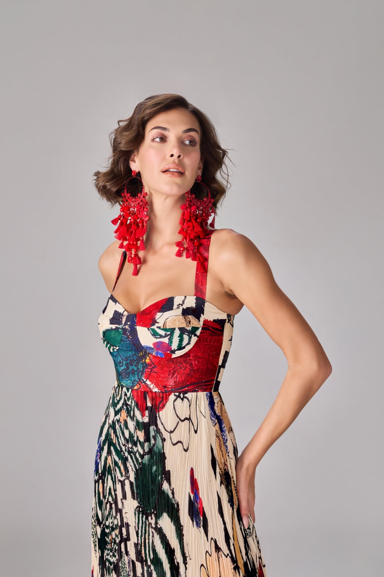 Nala dress micropleated