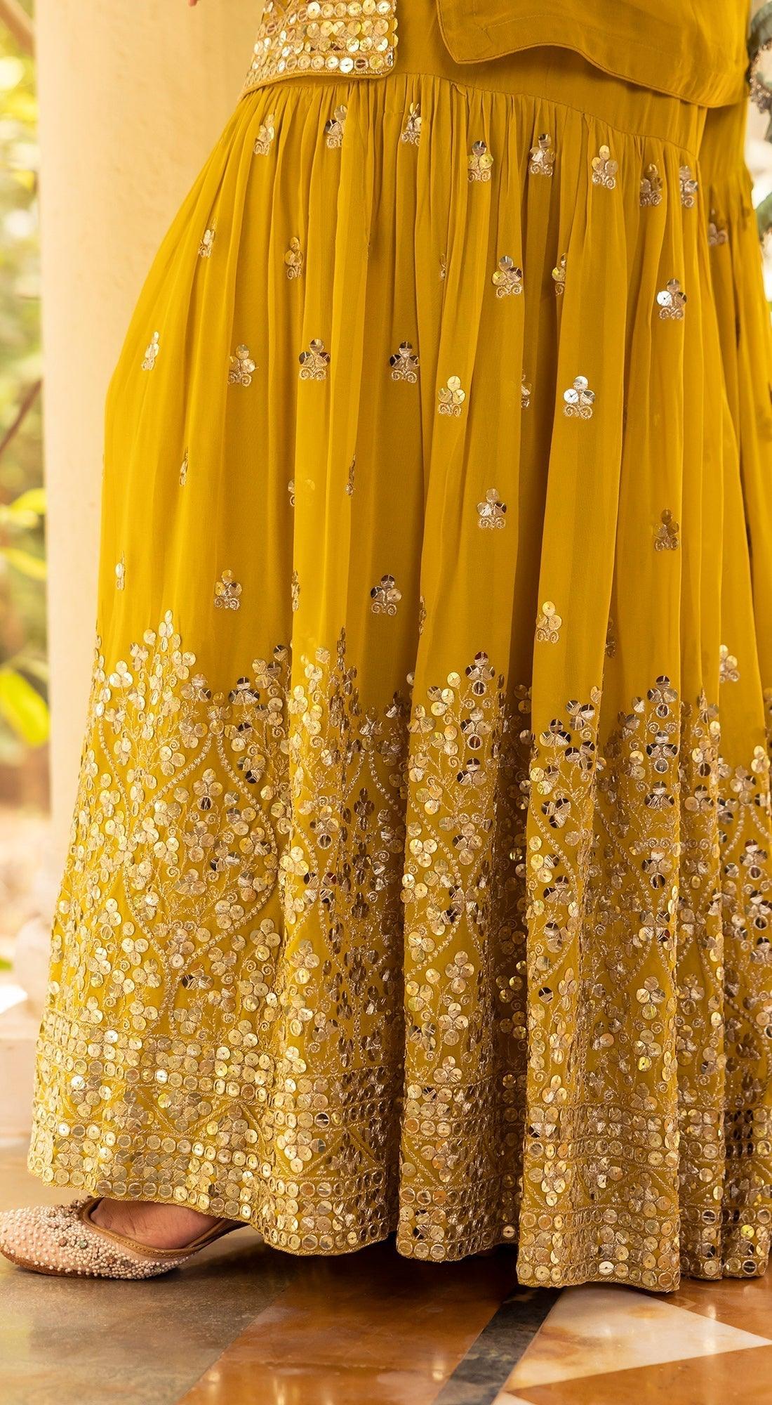 Sequin sharara set