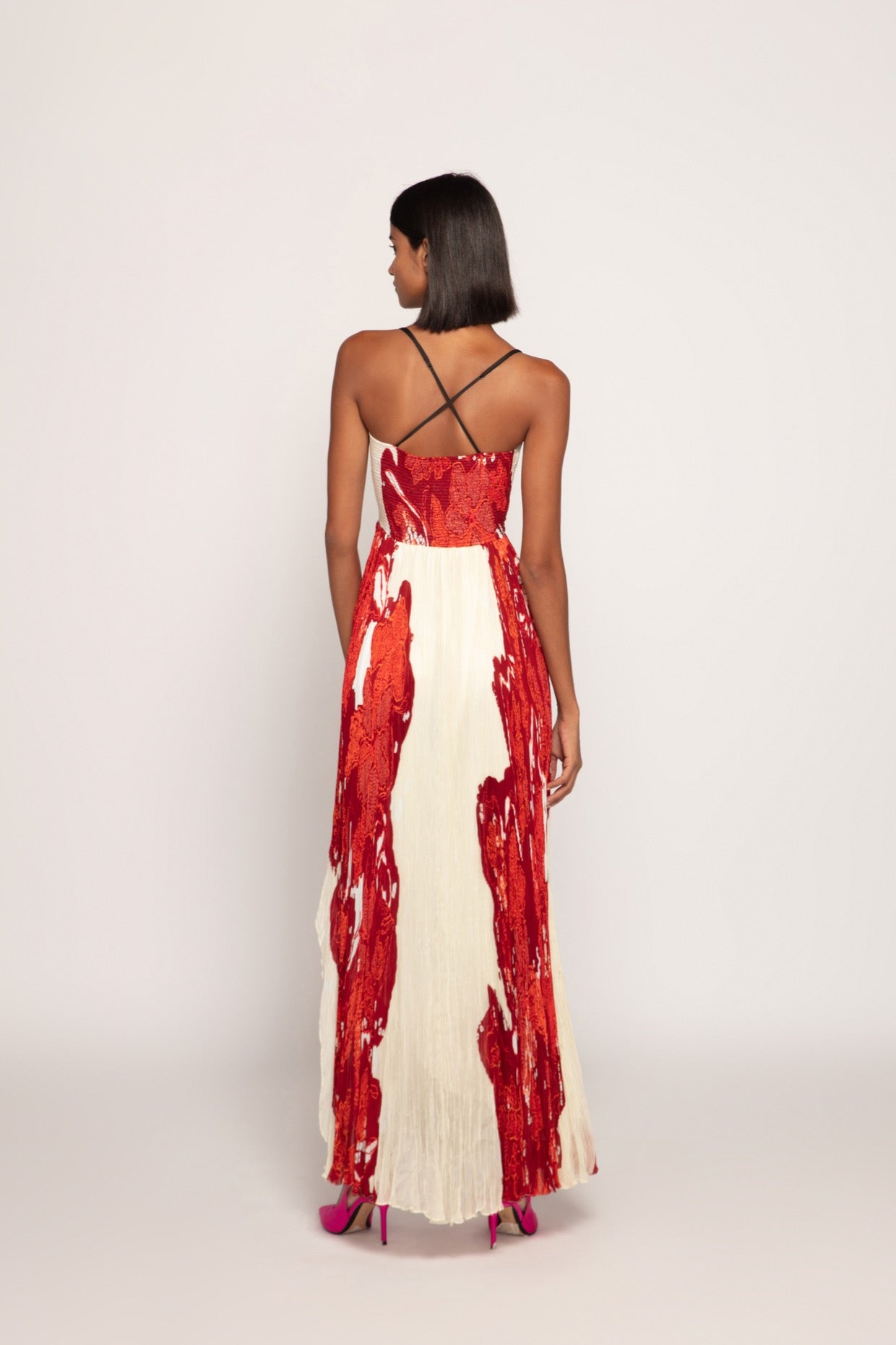 Bandhani red dress