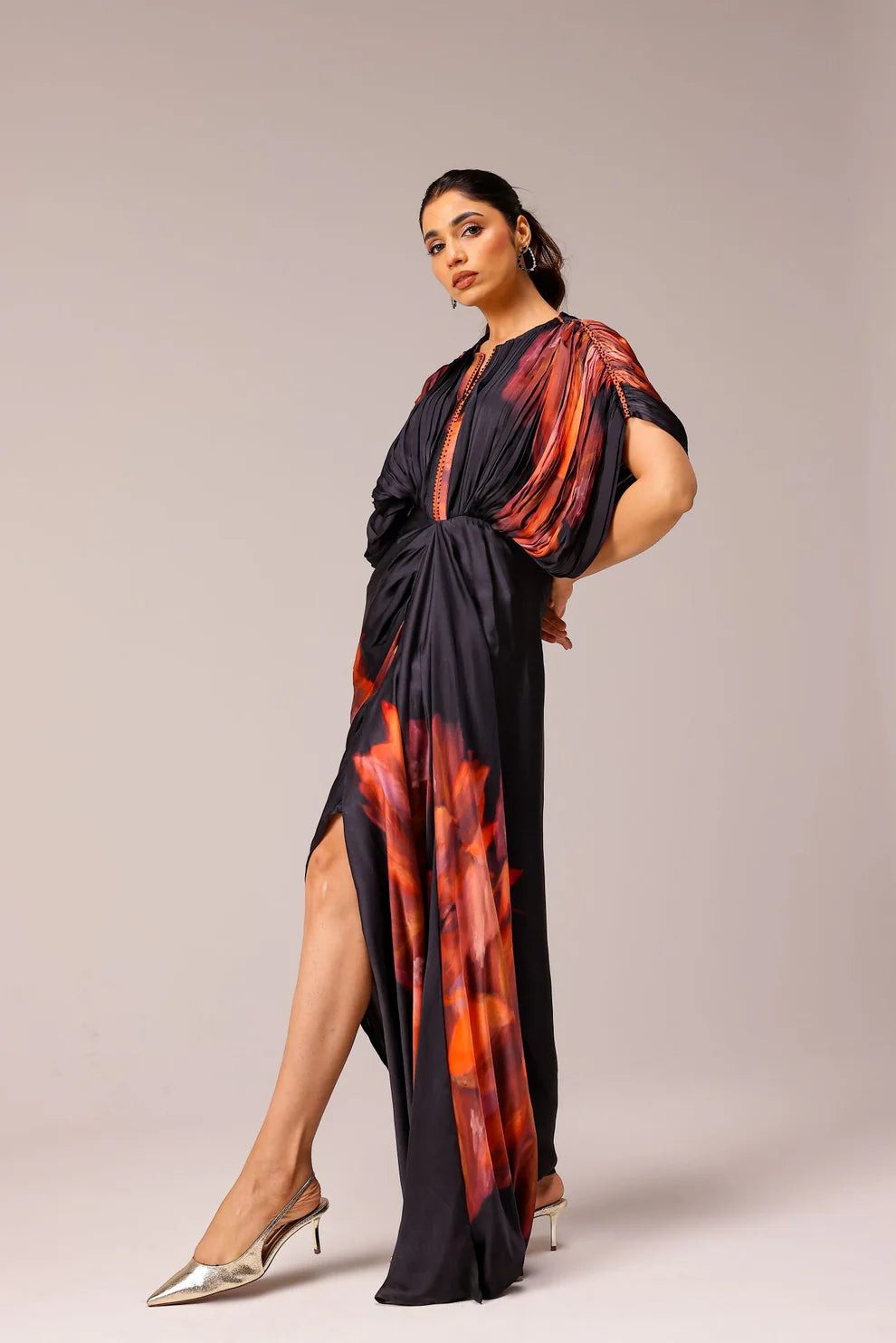 Sienna Kaftan Gown front zip
