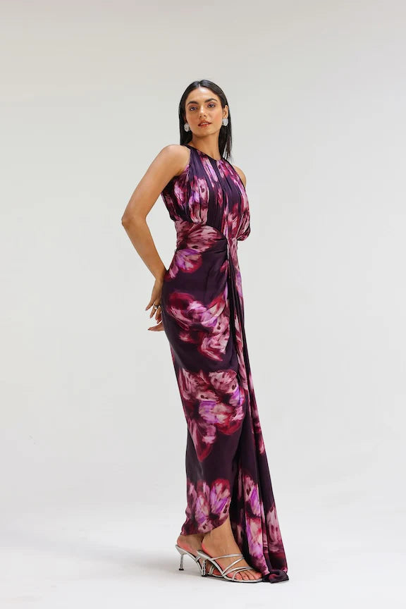 Nauheed Kaftan Gown sleeveless