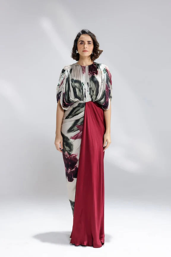 Ivy Gardenia Kaftan Gown Round neck
