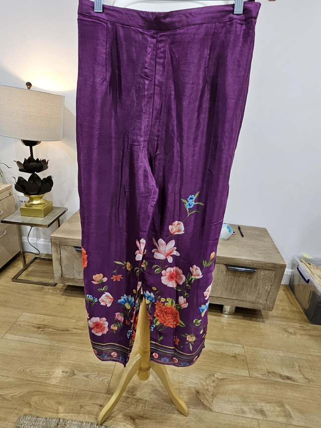 Purple off shoulder dress set