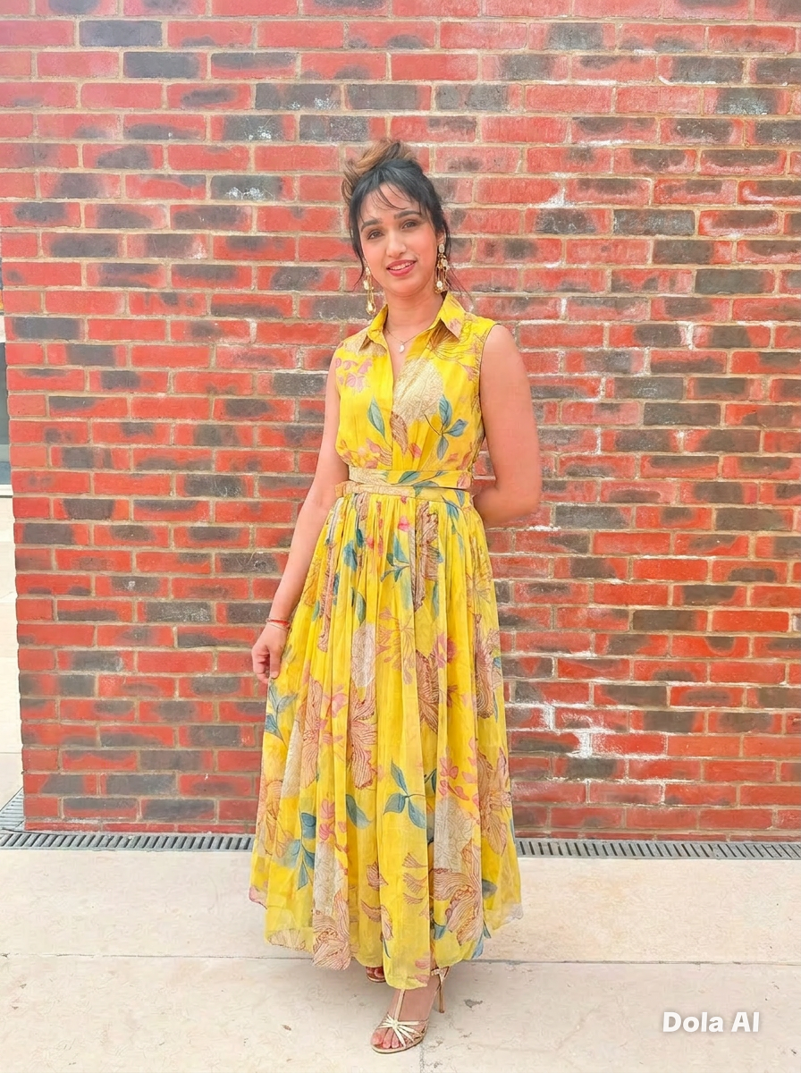 Heather dress yellow