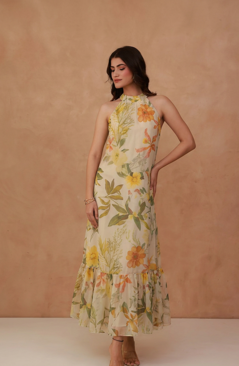 Petelia dress yellow