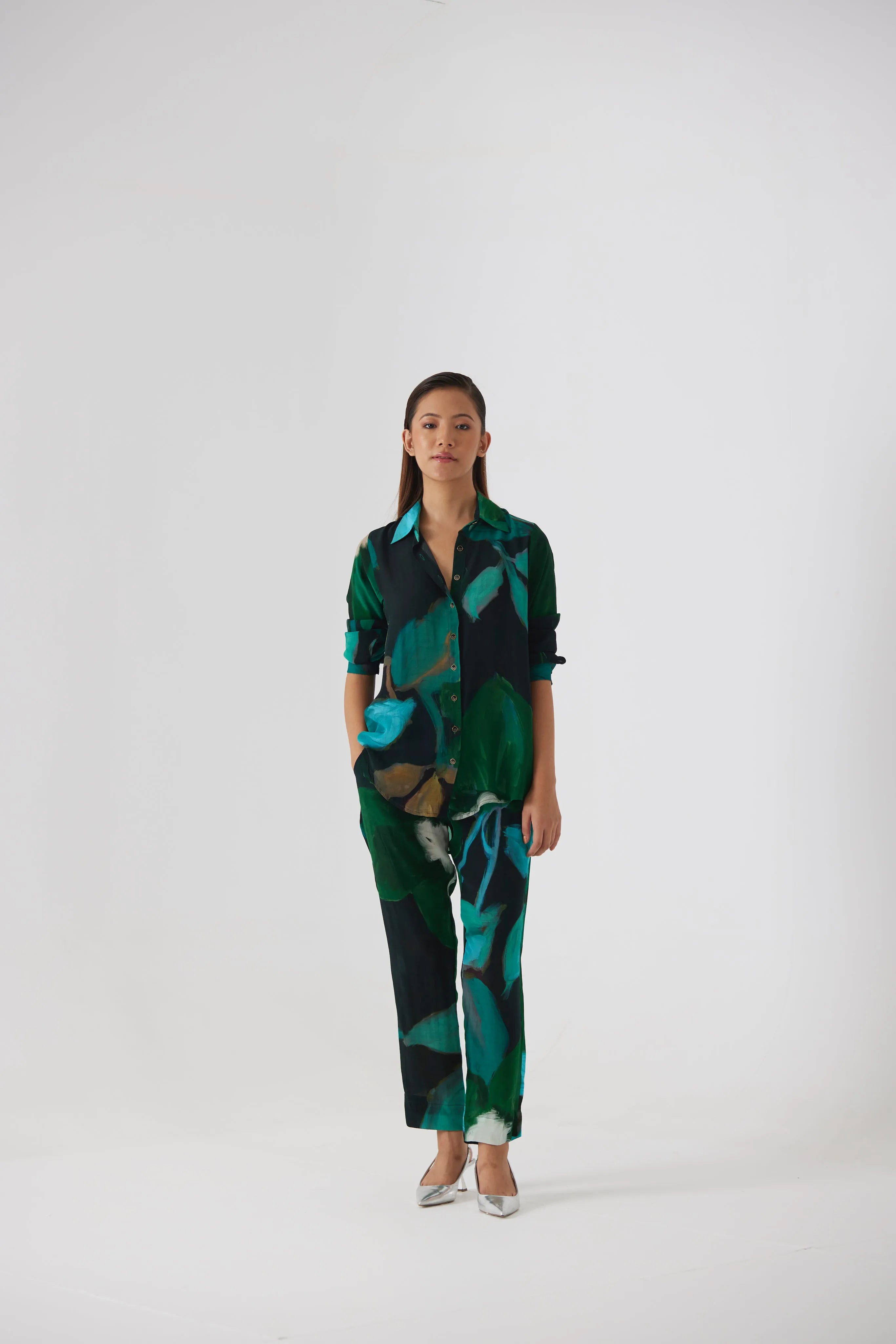 Jade crepe co-ord set