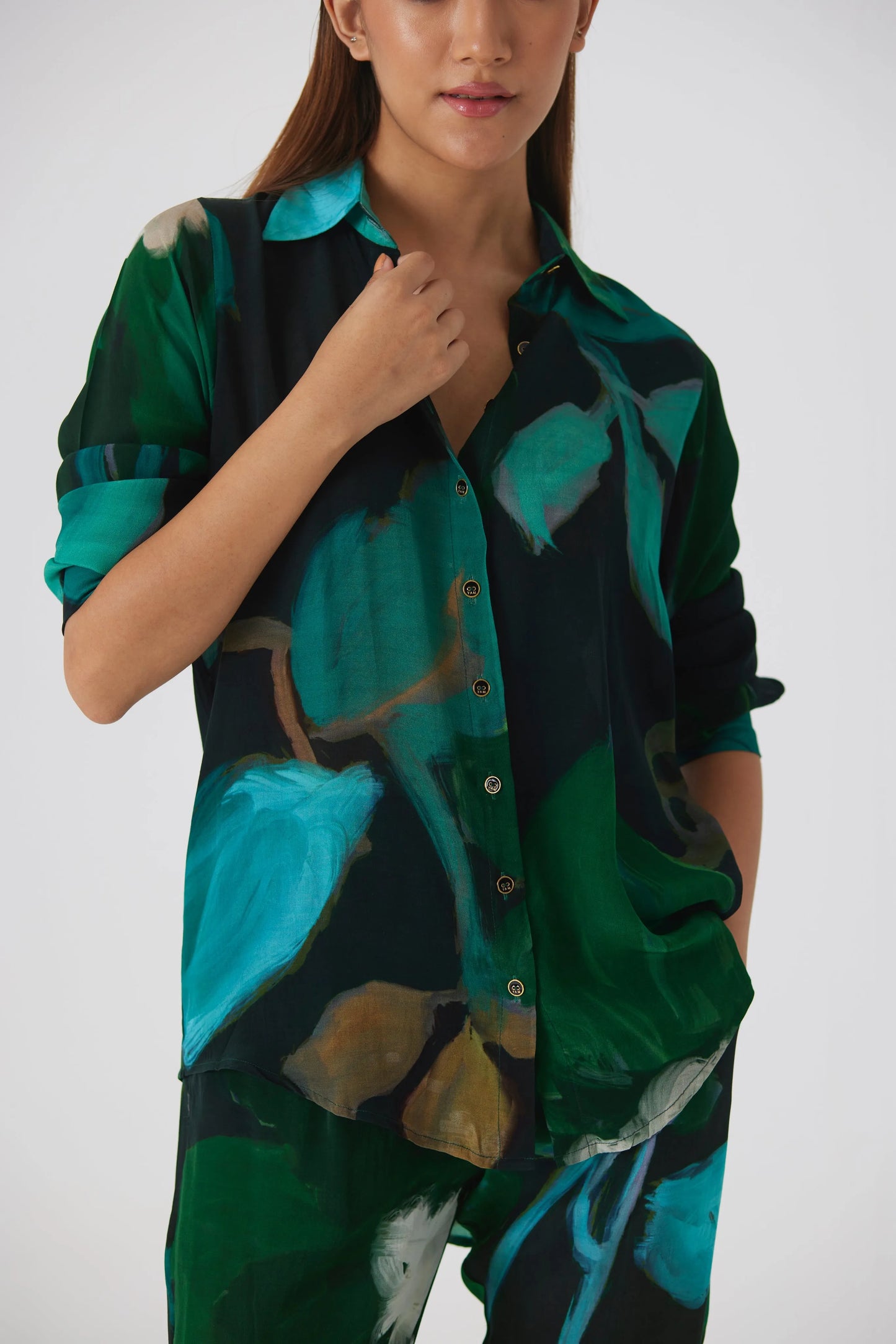 Jade crepe co-ord set