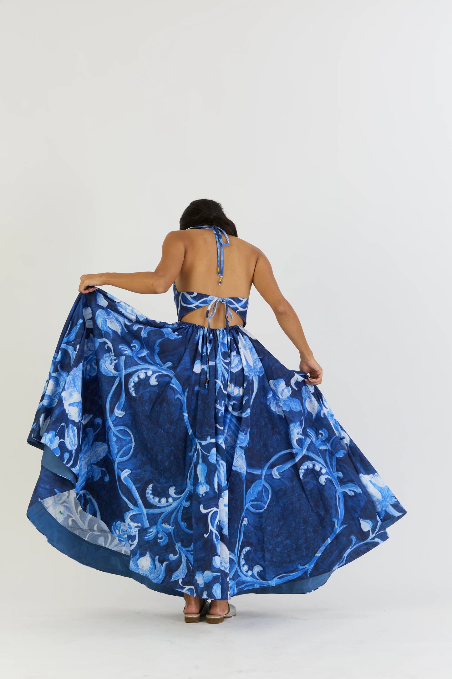 Bilberry halter dress