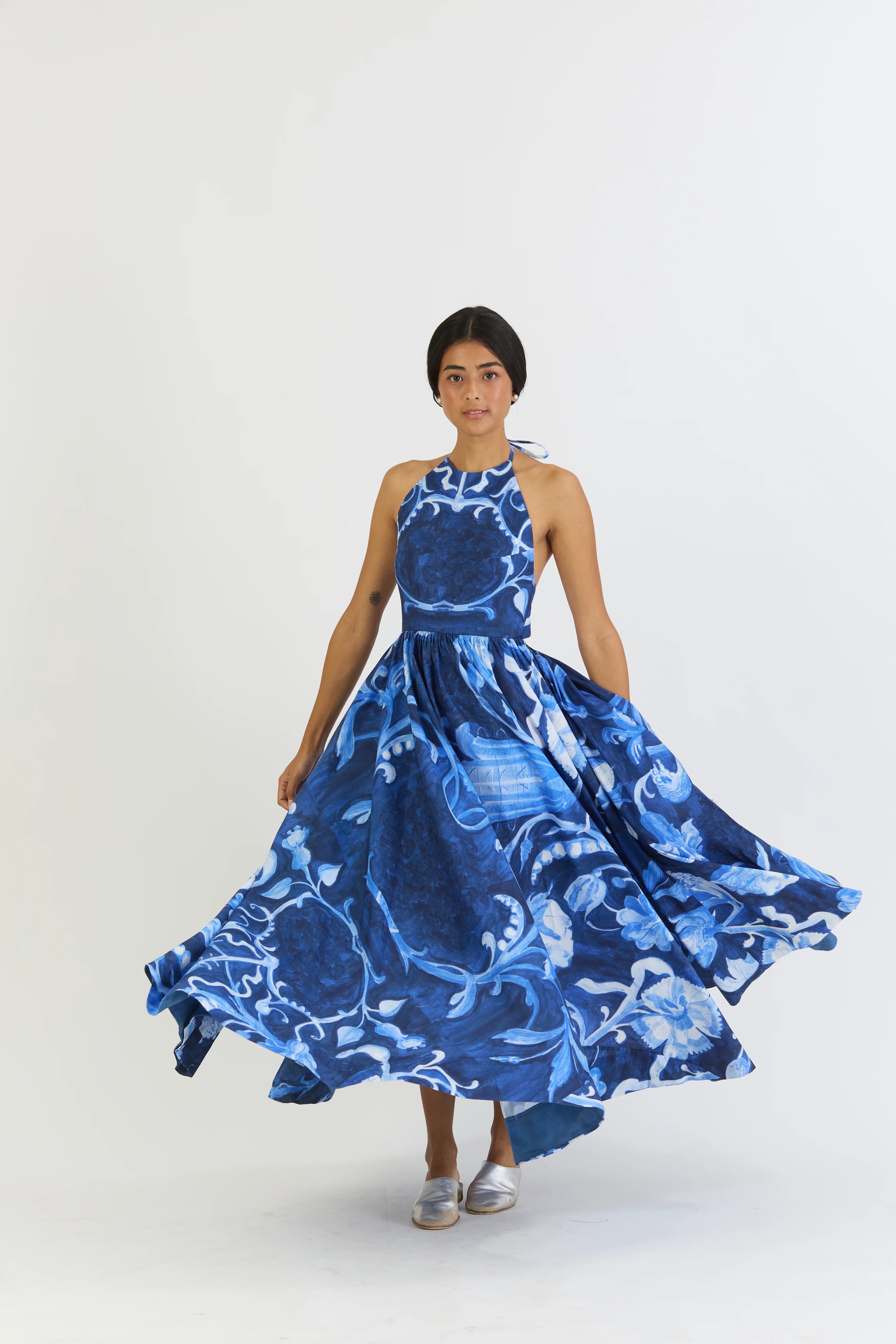 Bilberry halter dress