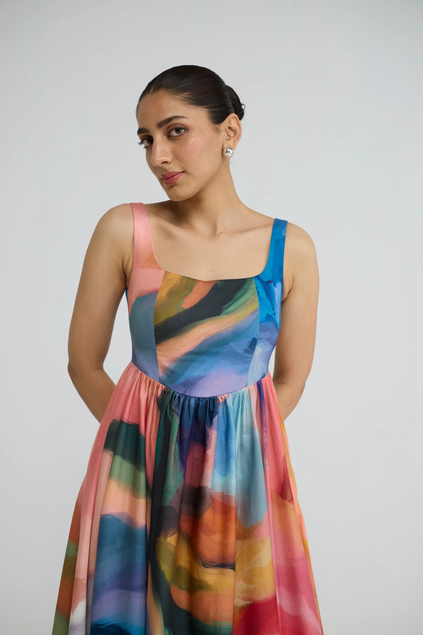 Rainbow cherry dress