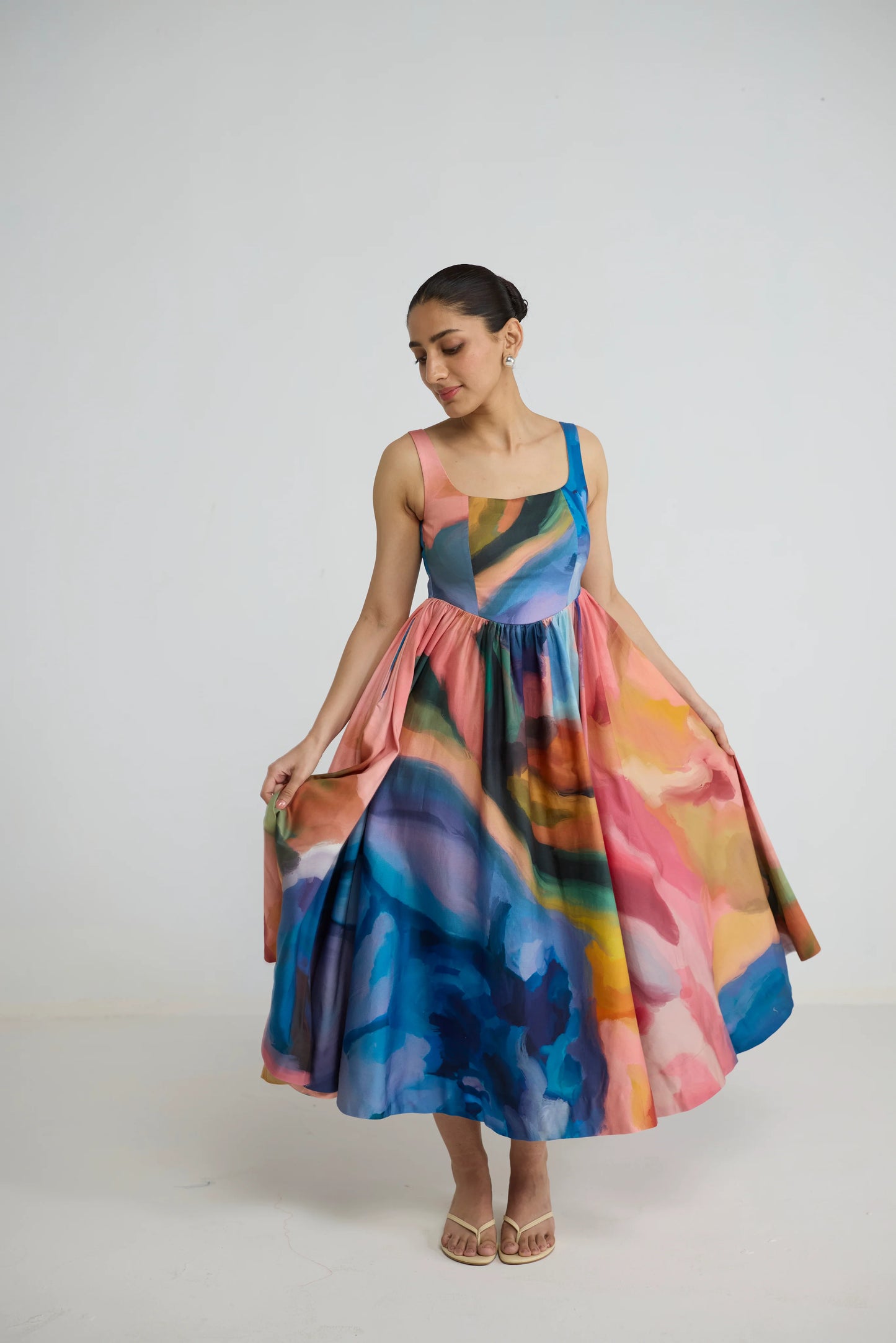 Rainbow cherry dress