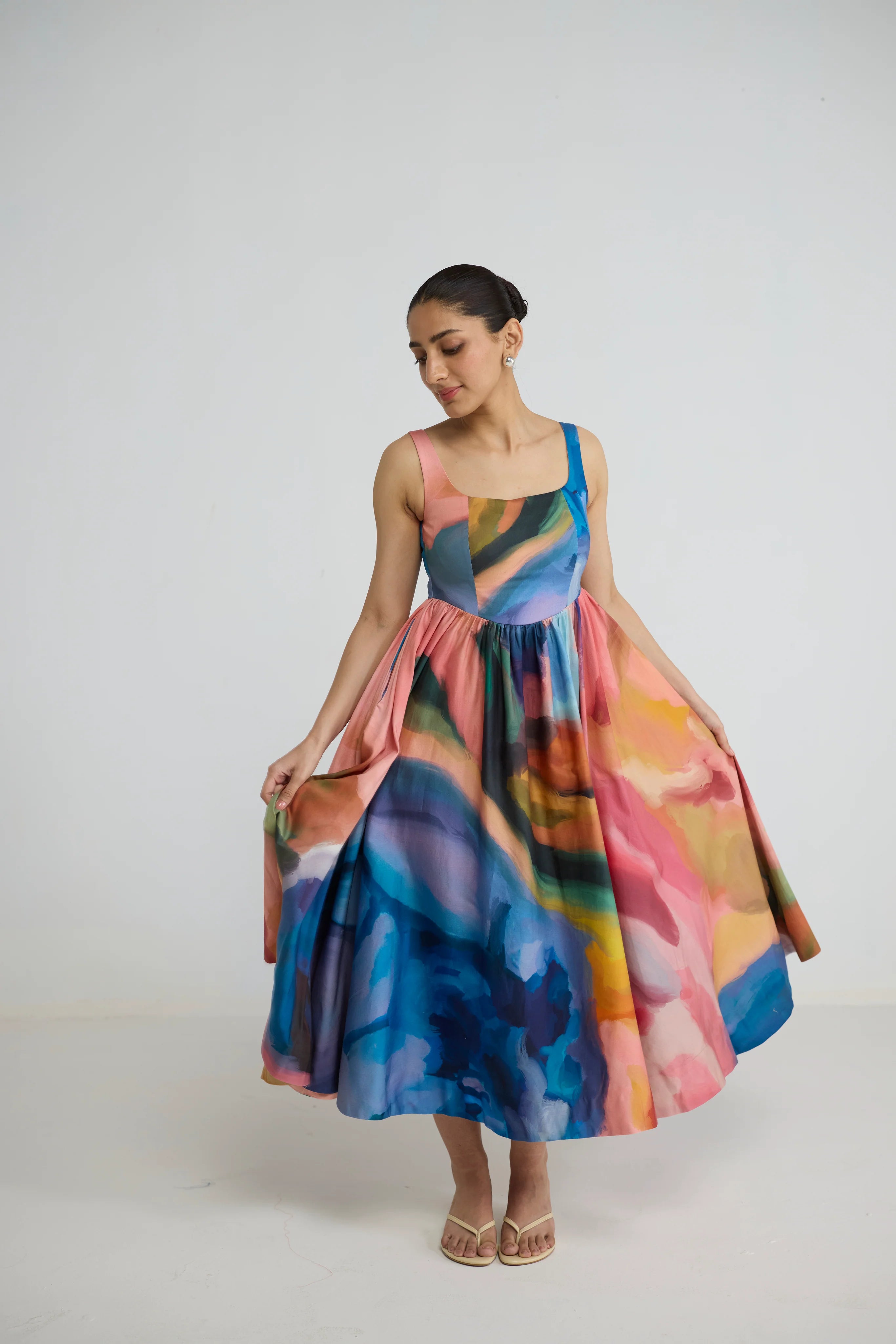 Rainbow cherry dress
