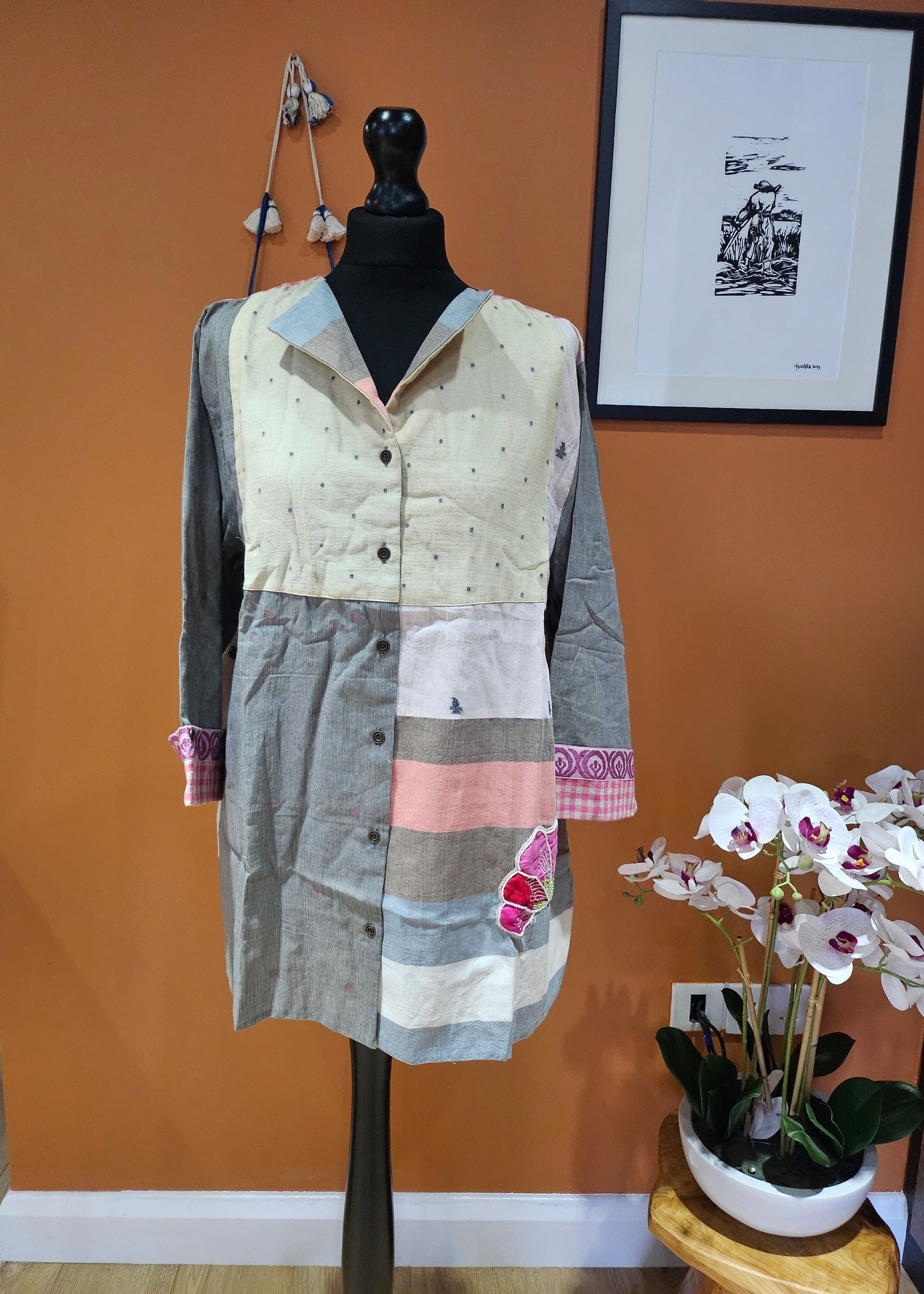 Lilac patch shirt