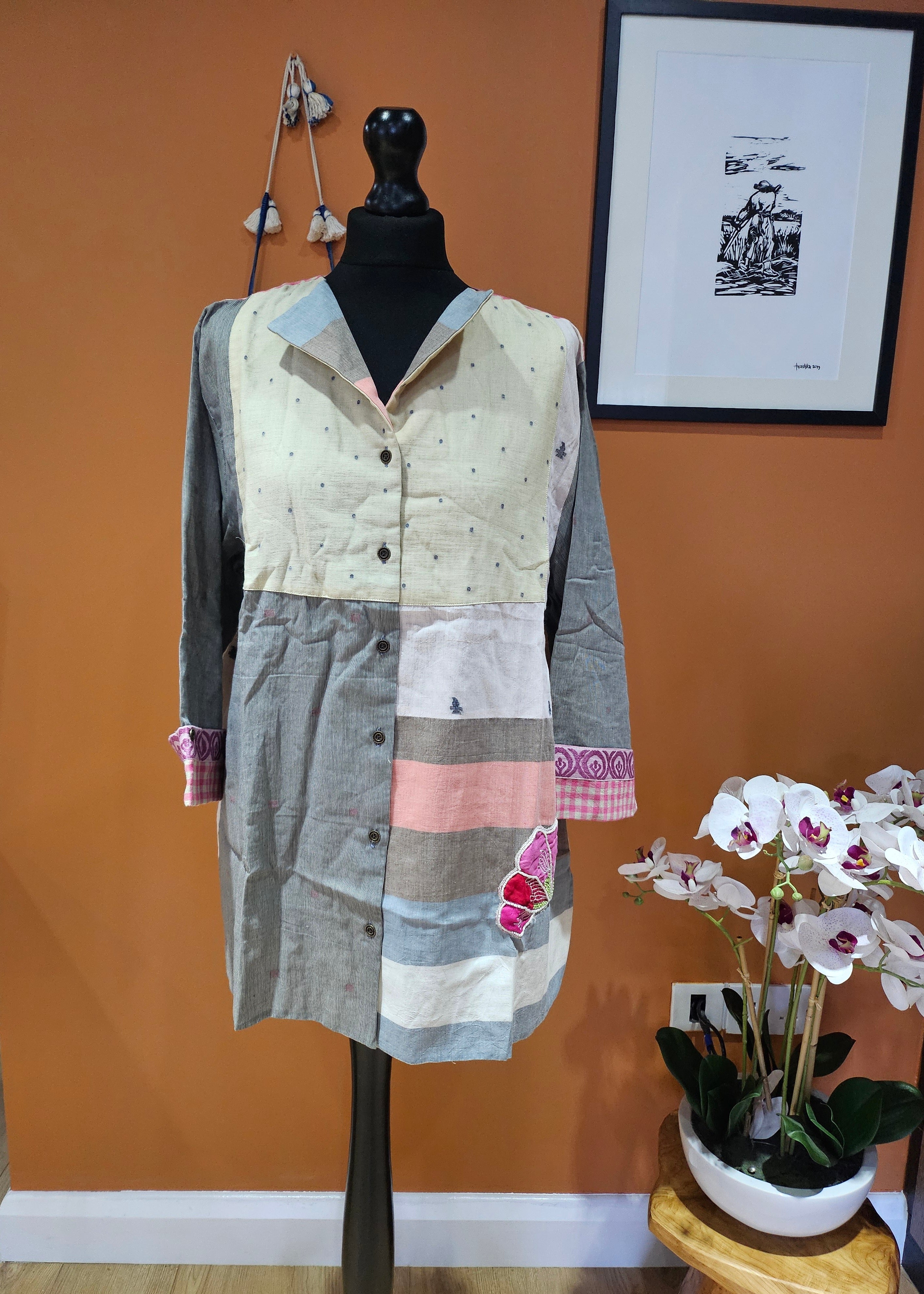 Lilac patch shirt