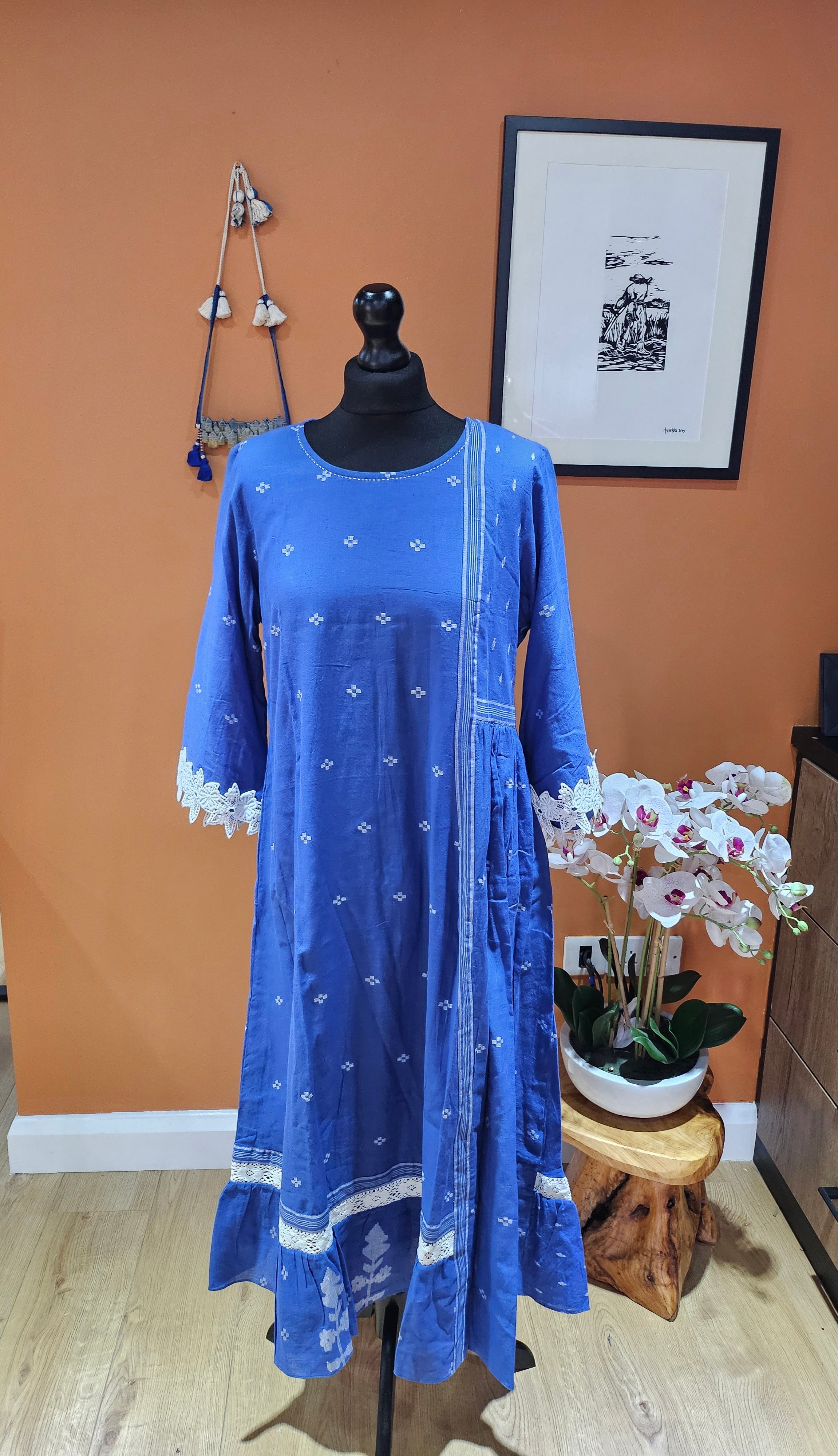 Blue delft dress