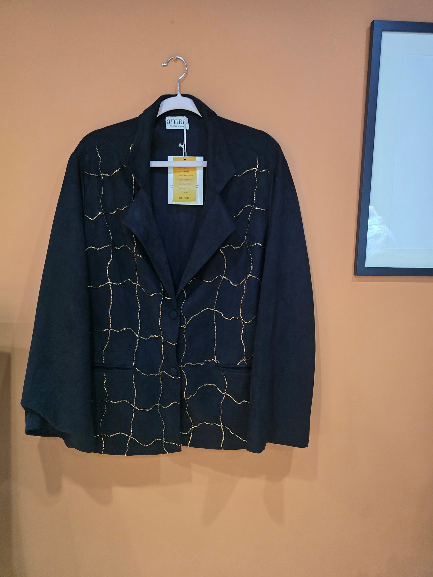 Bella suede office party blazer