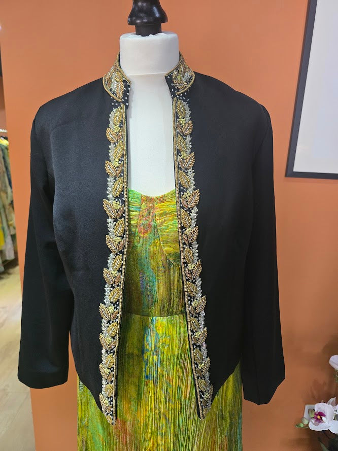 Jennifer black embroidery jacket