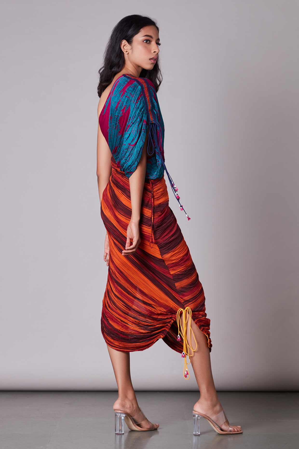 Brown multi dress