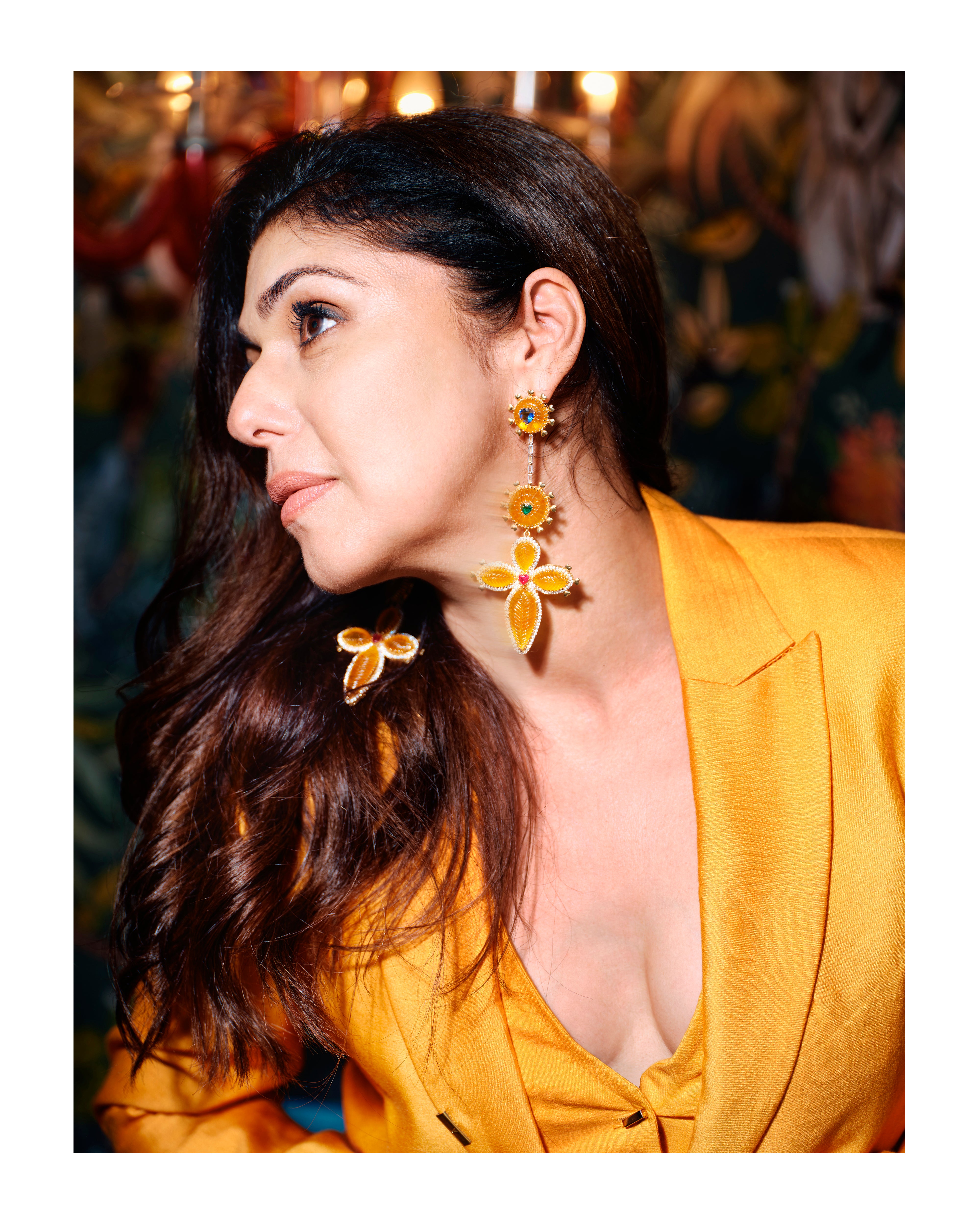Bibiana onyx earrings long