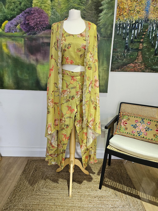 Lime green cape set