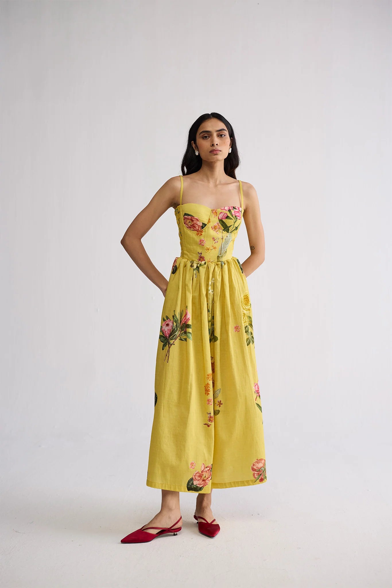 Romy side smocking bralet dress