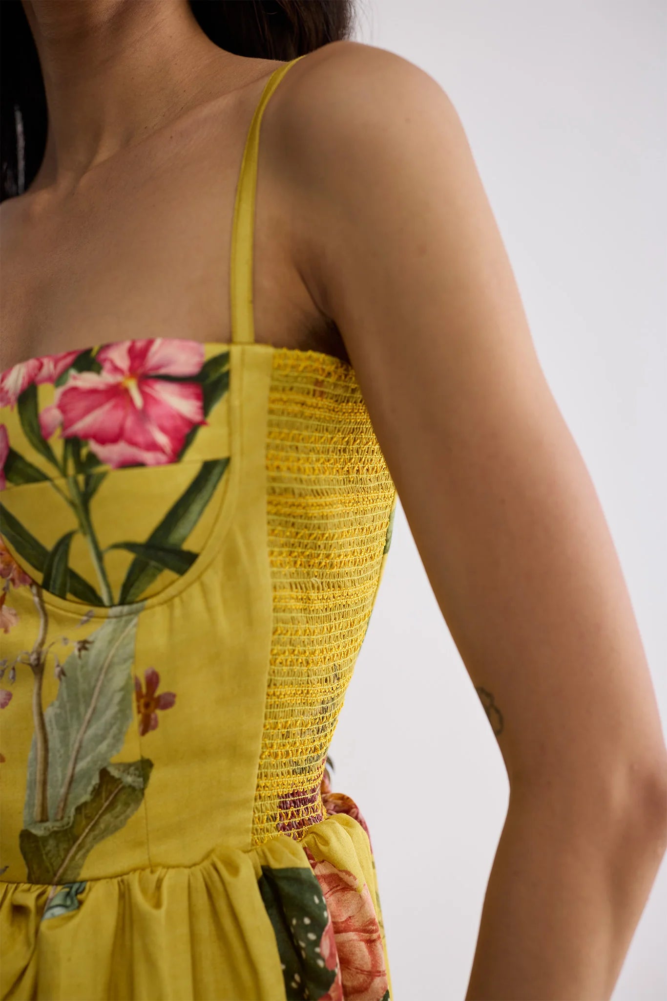 Romy side smocking bralet dress