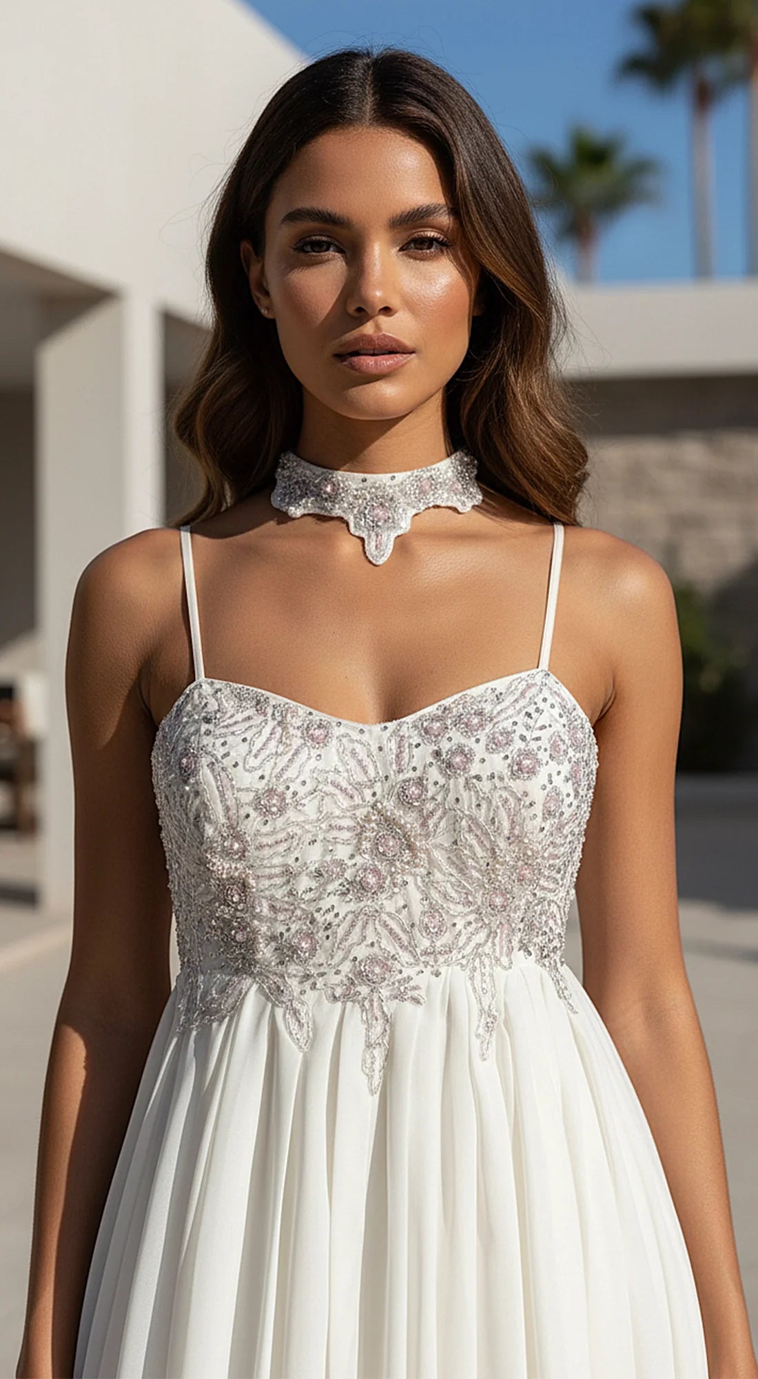 Celestia ivory sharara set