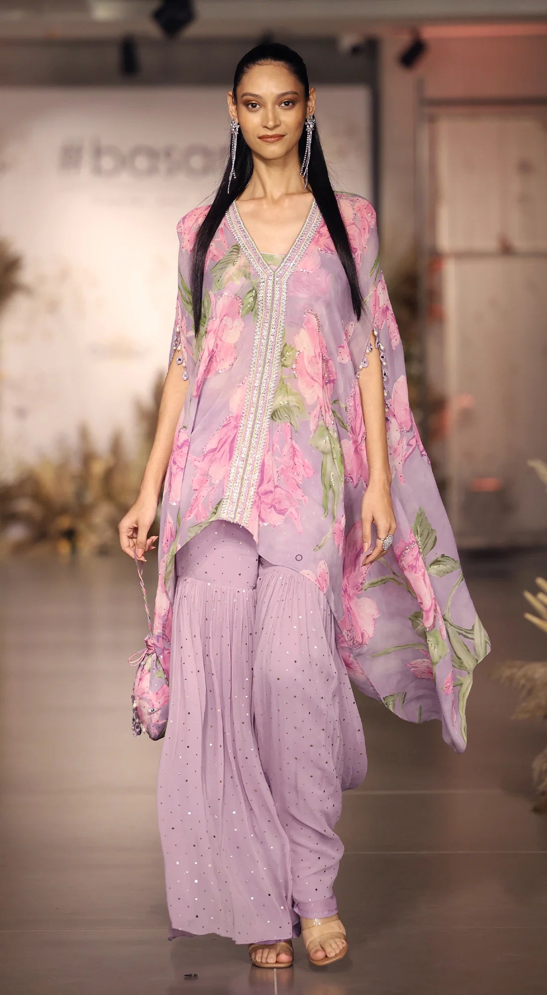 Lilac sharara set