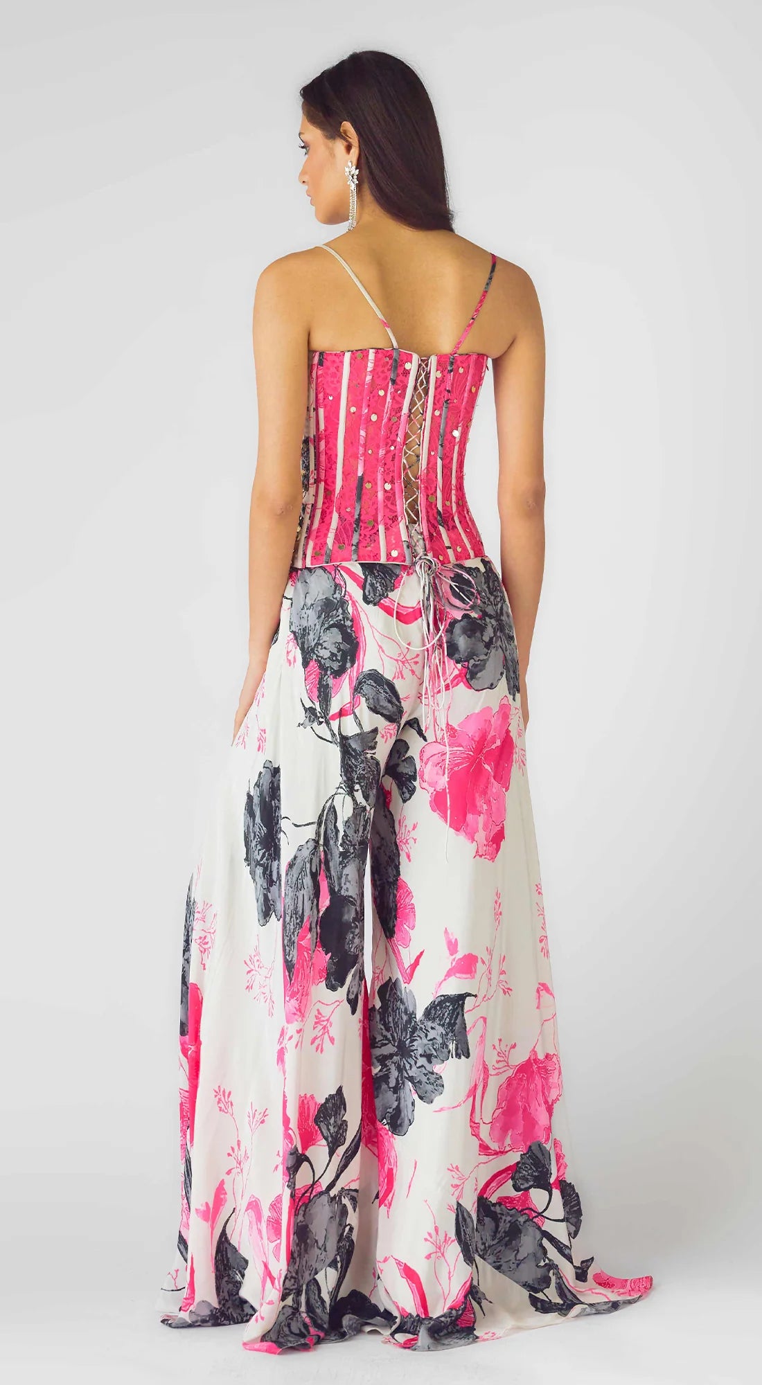 Wildflower pink corset set