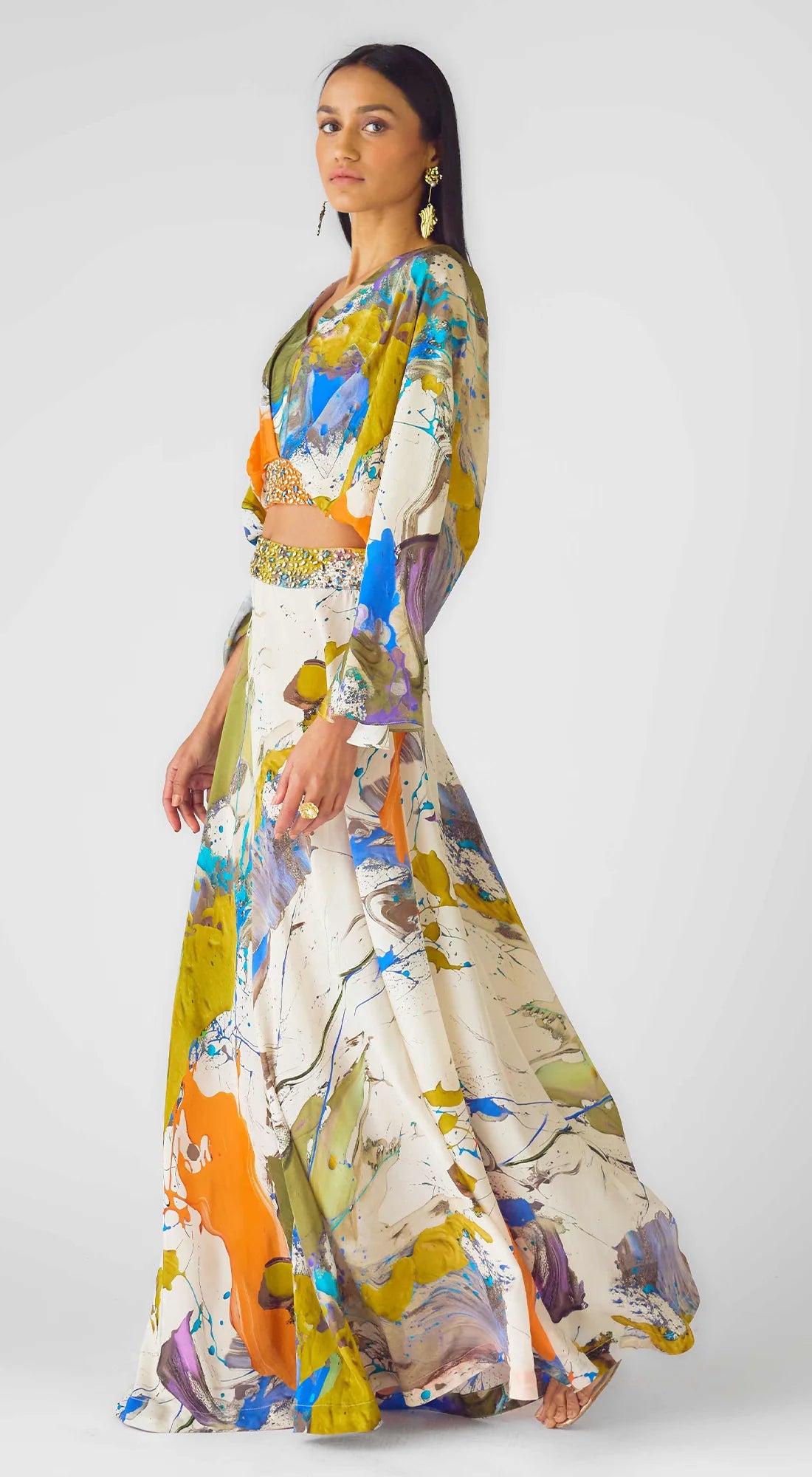Abstract skirt set