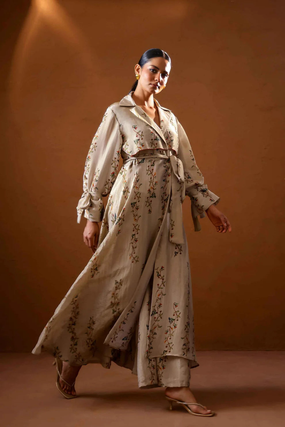 Sepia trench jacket set
