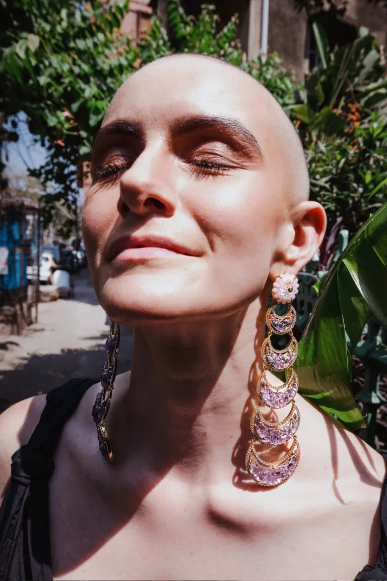 Chaaderhaat Amethyst earrings